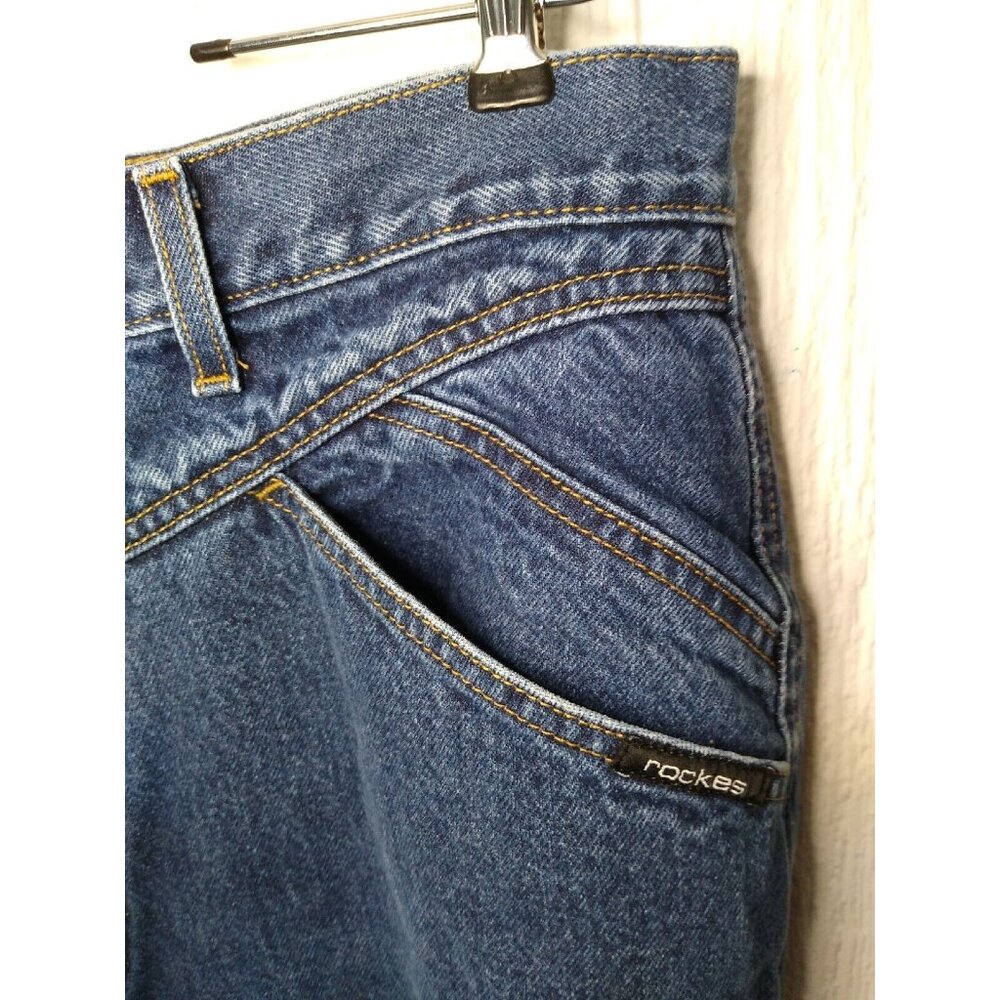 Vtg Rocky Mountain BareBack Jeans Women 17/18 XL Blue High Waist Rockies Western - Picture 5 of 8